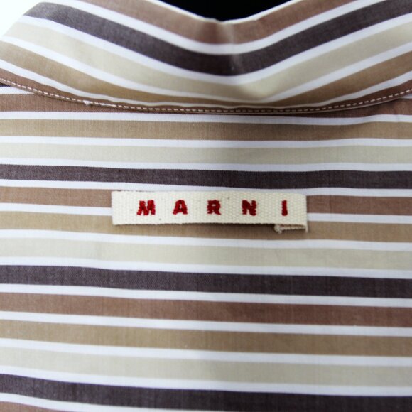 BNWT AW24 MARNI STRIPED POPLIN NOMAD SHIRT 52 - Picture 8 of 12